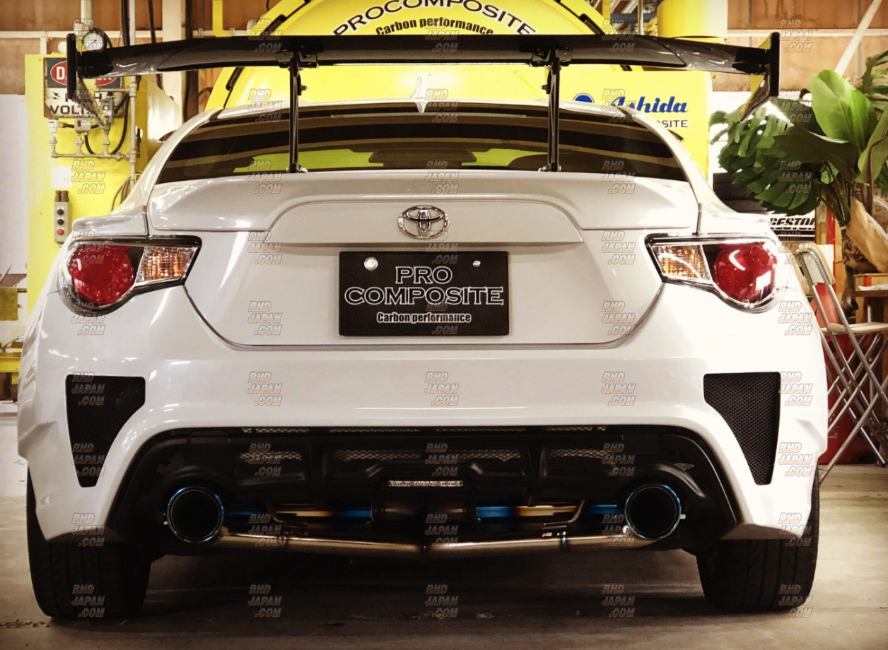 Pro Composite Rear Wing 3D End Fin Type 1 Wet Carbon Fiber CFRP